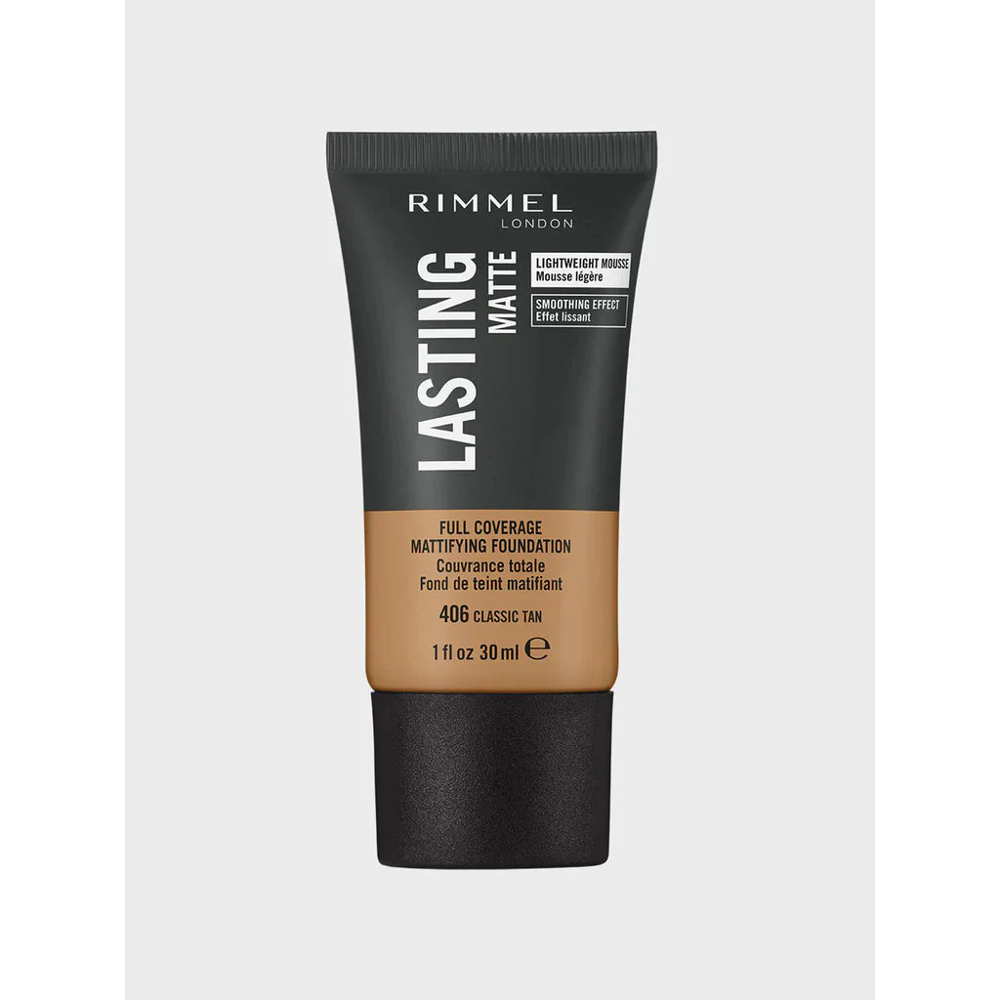 RIMMEL LASTING MATTE FOUNDATION 406 CLASSIC TAN 30ML