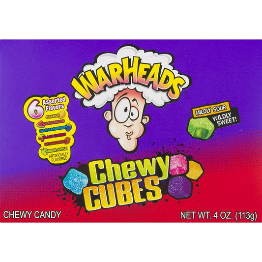 WARHEADS CANDY CHEWY CUBES 113 GM