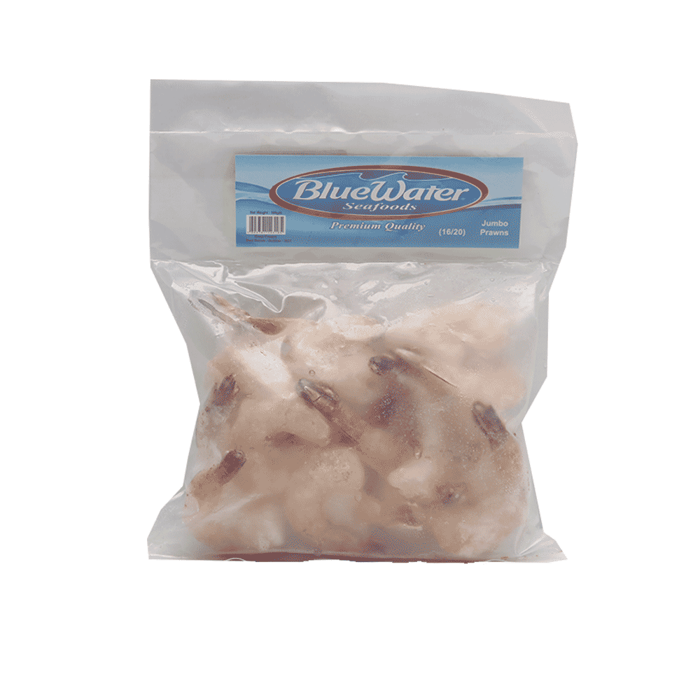 BLUE WATER SEAFOOD PRAWNS JUMBO 500GM