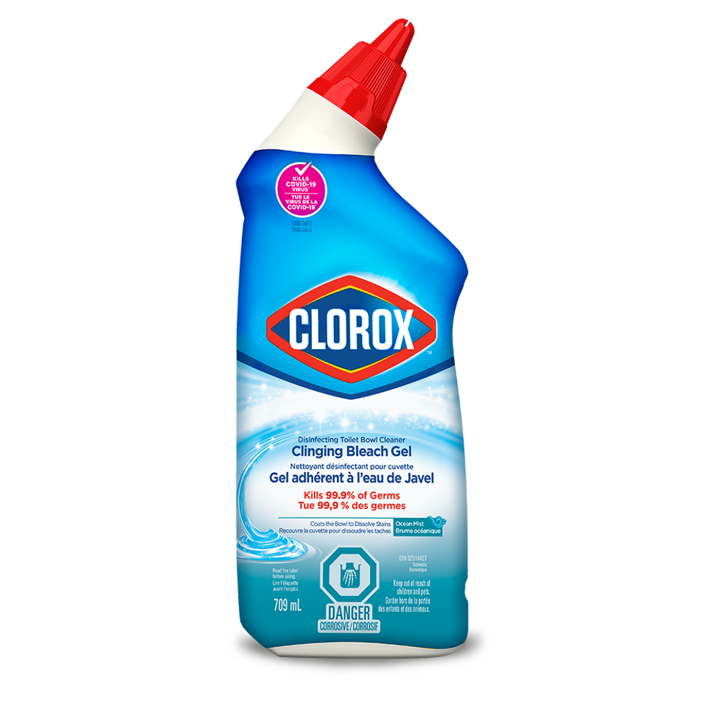 CLOROX TOILET BOWL CLEANER CLINGING GEL 709 ML