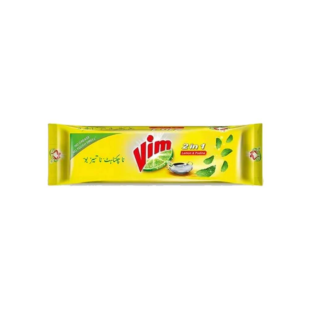 VIM DISHWASH BAR 2IN1 LEMON AND PUDINA 230 GM