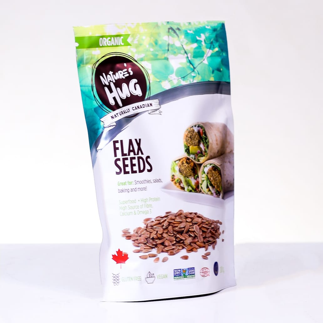 NATURE'S HUG FLAX SEEDS BROWN ORGANIC 300 GM