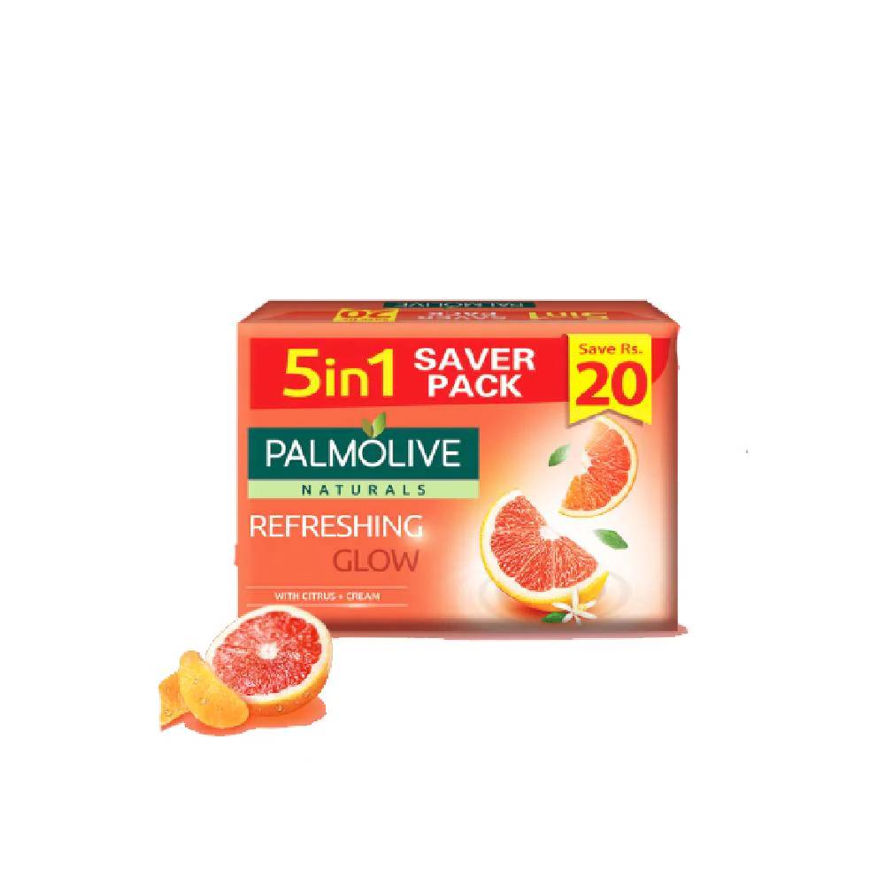 PALMOLIVE SOAP REFRESHING GLOW CITRUS CREAM 5X98 GM