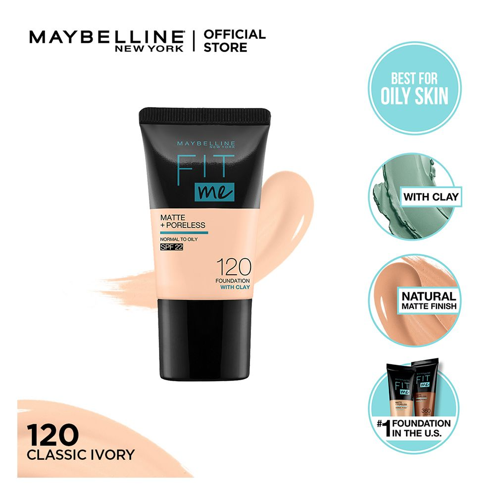 MAYBELLINE FIT ME MATTE + PORELESS LIQUID FOUNDATION 120 IVO