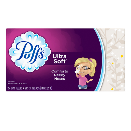 PUFFS TISSUE ULTRA SOFT CONFORTS 2 PLAY 124 PC