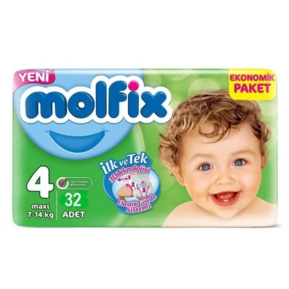 MOLFIX DIAPERS MAXI NO4 7-14 KG 30 PCS