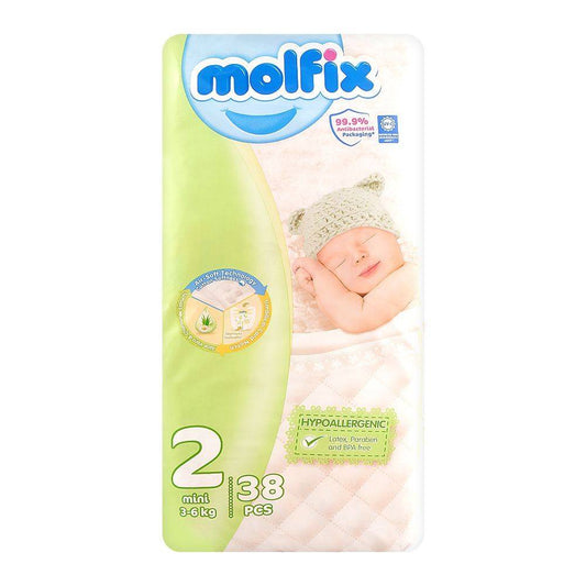 MOLFIX DIAPERS MINI NO2 3-6 KG 38 PCS