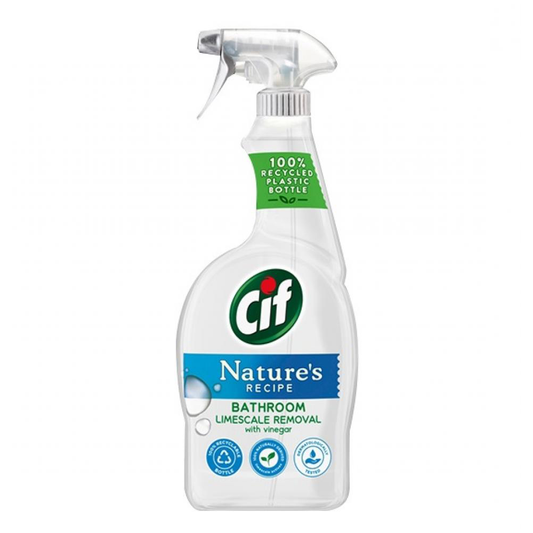 CIF BATHROOM CLEANER NATURES LIMESCALE VINEGAR 750 ML