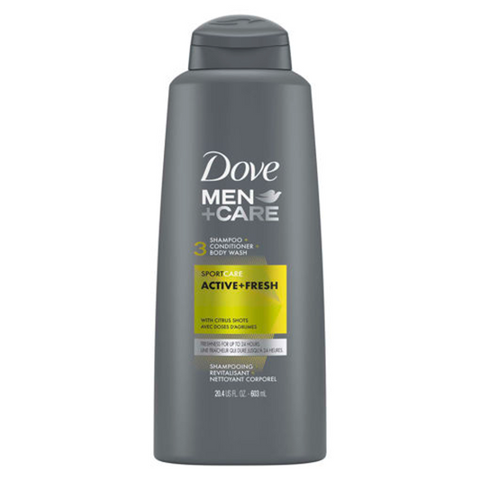 DOVE MEN CARE SHAMPOO SPORT CARE ACTIVE FRESH 3IN1 355 ML