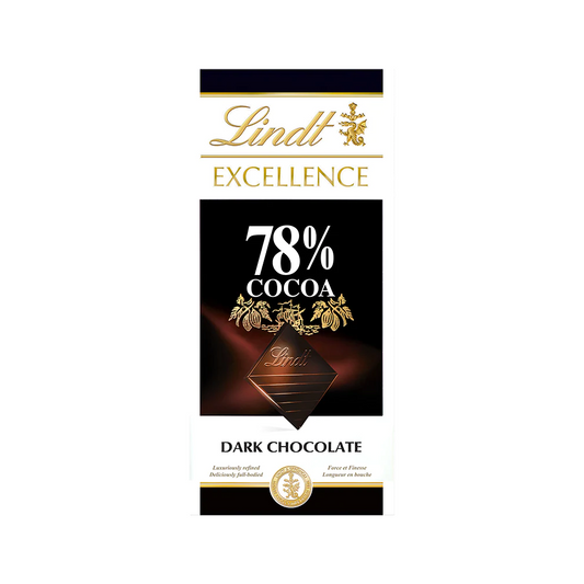 LINDT EXCELLENCE DARK CHOCOLATE 78% COCOA 100 GM