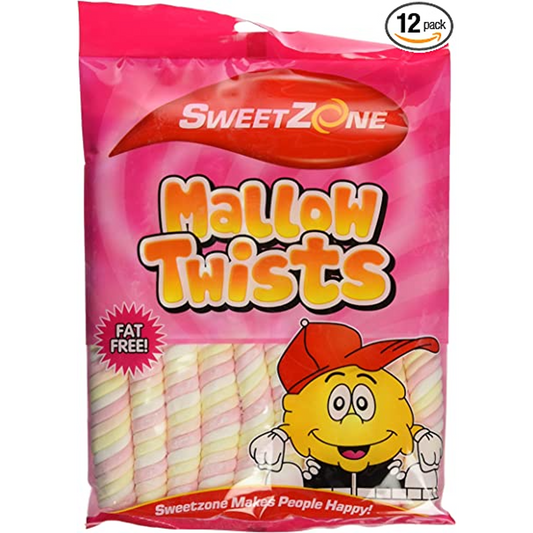 SWEETZONE MALLOW TWISTS POUCH LARGE FAT FREE 190 GM