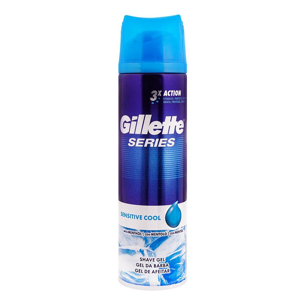 GILLETTE SHAVE GEL SENSITIVE COOL 3X ACTION 200 ML