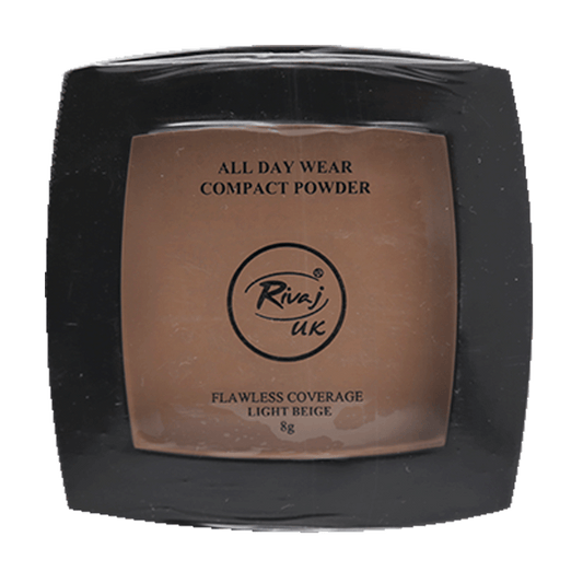 RIVAJ ALL DAY WEAR FLAWLESS COVERAGE COMPACT POWDER LIGHT BE