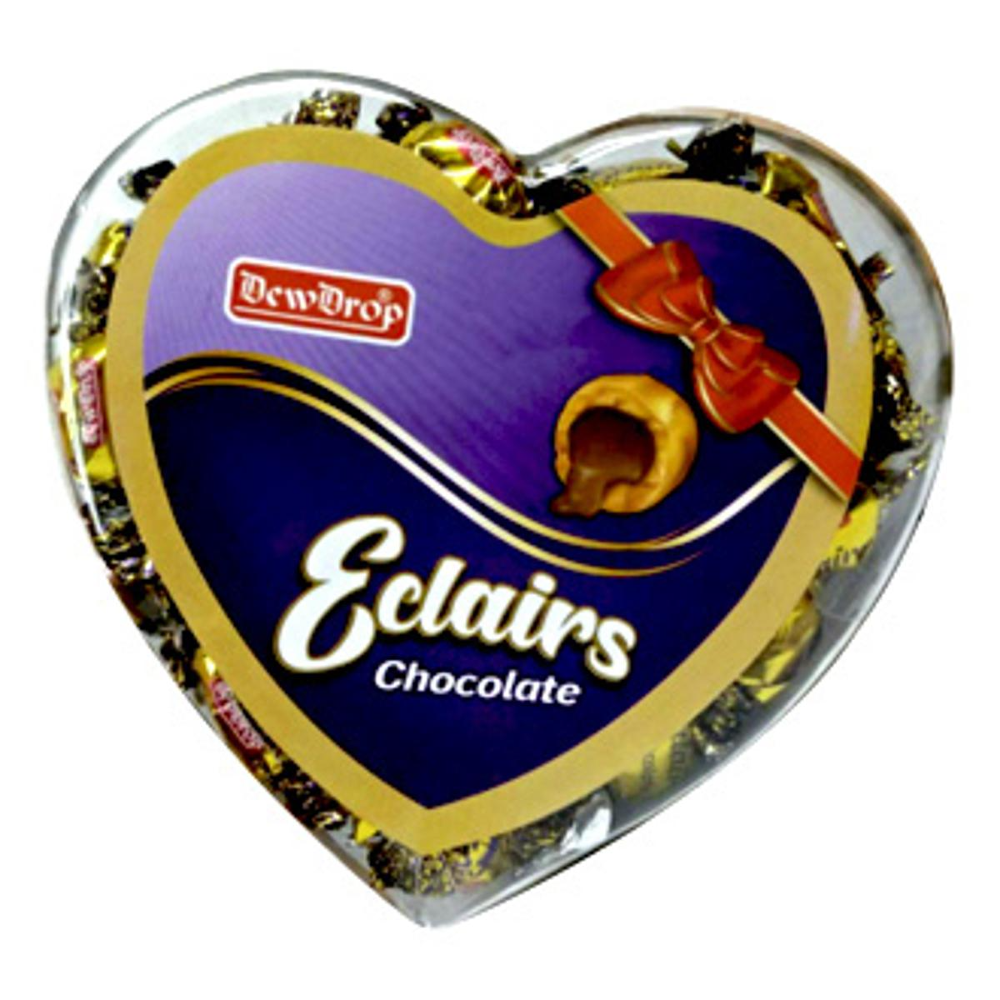 DEW DROP ECLAIRS TOFFEE CHOCOLATE HEART SHAPE 292 GM