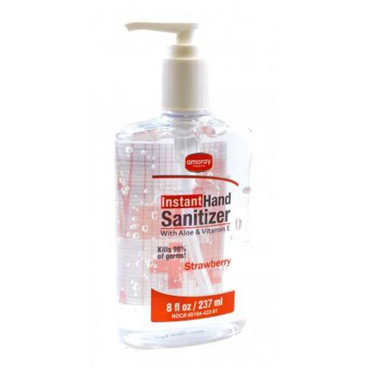 AMORAY HAND SANITIZER INSTANT ALOE VERA STRAWBERRY 500 ML