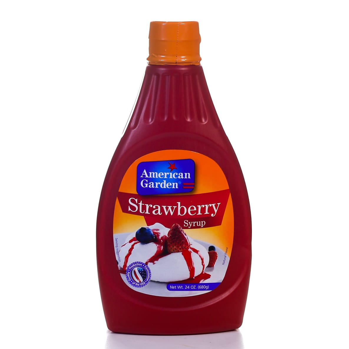 AMERICAN GARDEN SYRUP STRAWBERRY  680GM