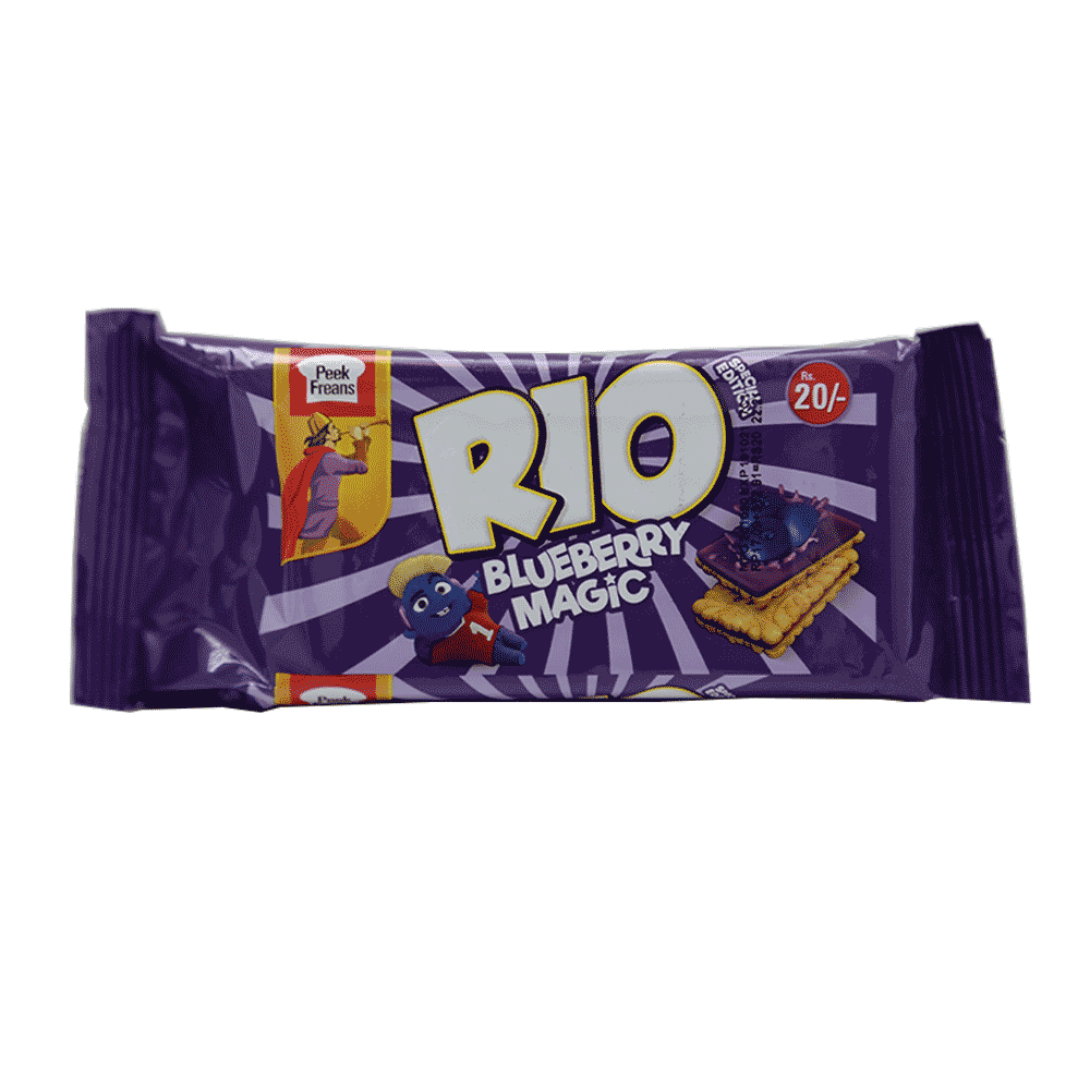 PEEK FREANS RIO BISCUIT BLUEBERRY MAGIC HALF ROLL 70.4 GM