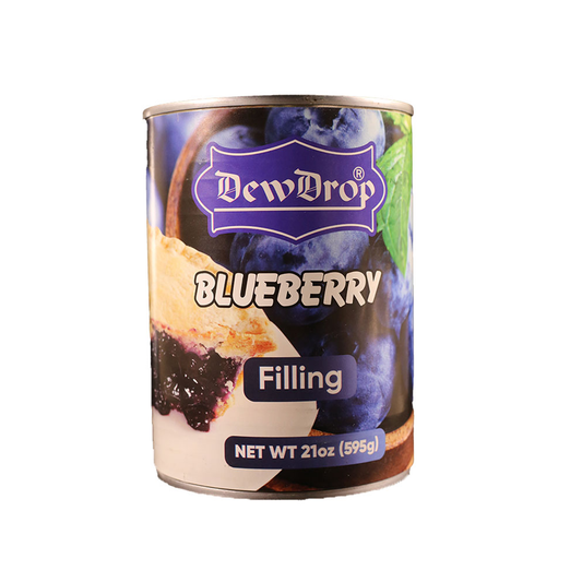 DEW DROP BLUEBERRY TOPPING & FILLING TIN 595 GM