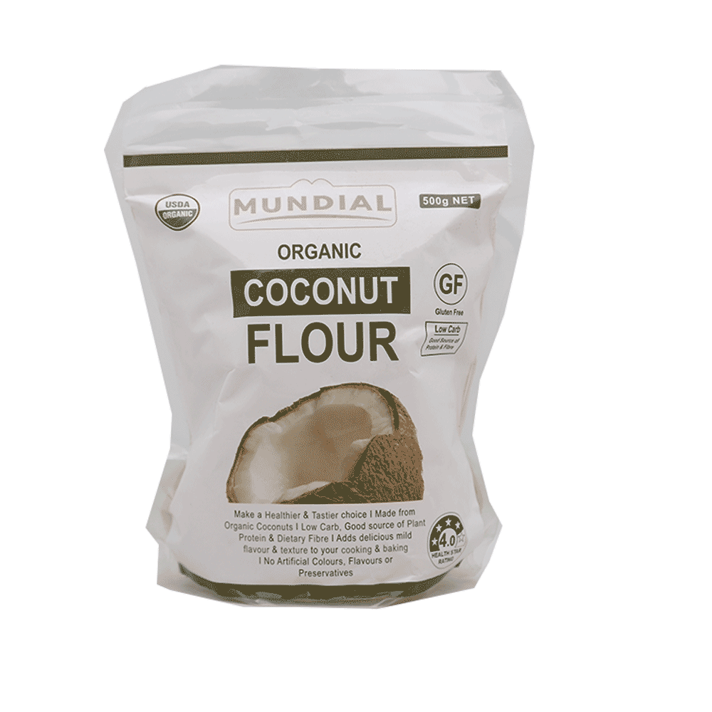 MUNDIAL COCONUT FLOUR ORGANIC 500 GM