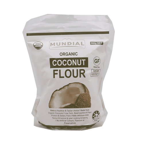 MUNDIAL COCONUT FLOUR ORGANIC 500 GM