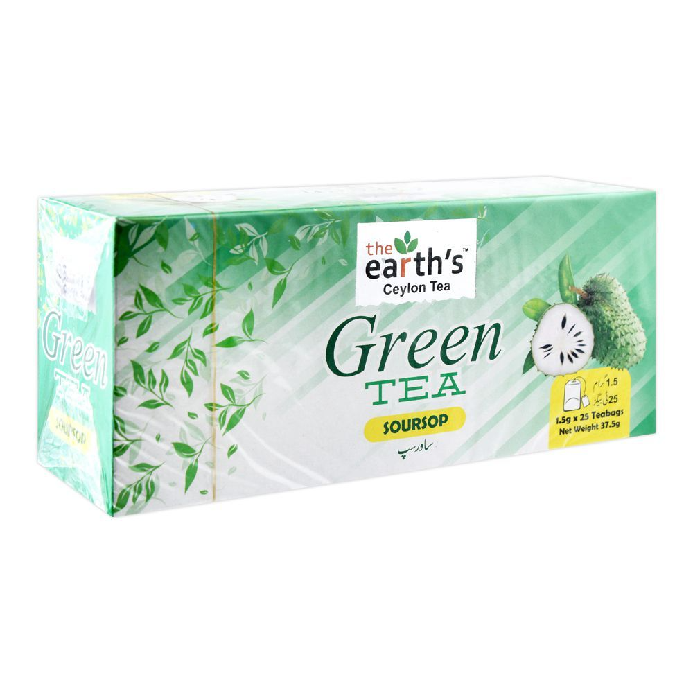 THE EARTHS GREEN TEA ENGLISH BREAKFAST 25 BAGS 37.5 GM