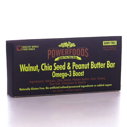 POWER FOODS CEREAL BAR OMEGA 3 (WALNUT, CHEA SEED & PEANUT BUTTER BAR)