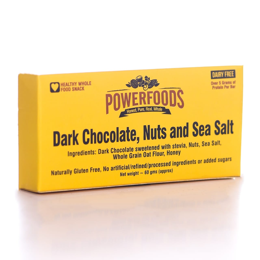 POWER FOODS CEREAL BAR OMEGA 3 (DARK CHOCOLATE, NUTS & SEA SALT)