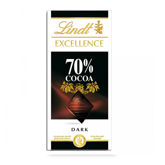 LINDT EXCELLENCE CHOCOLATE MILD 70% COCOA 100 GM