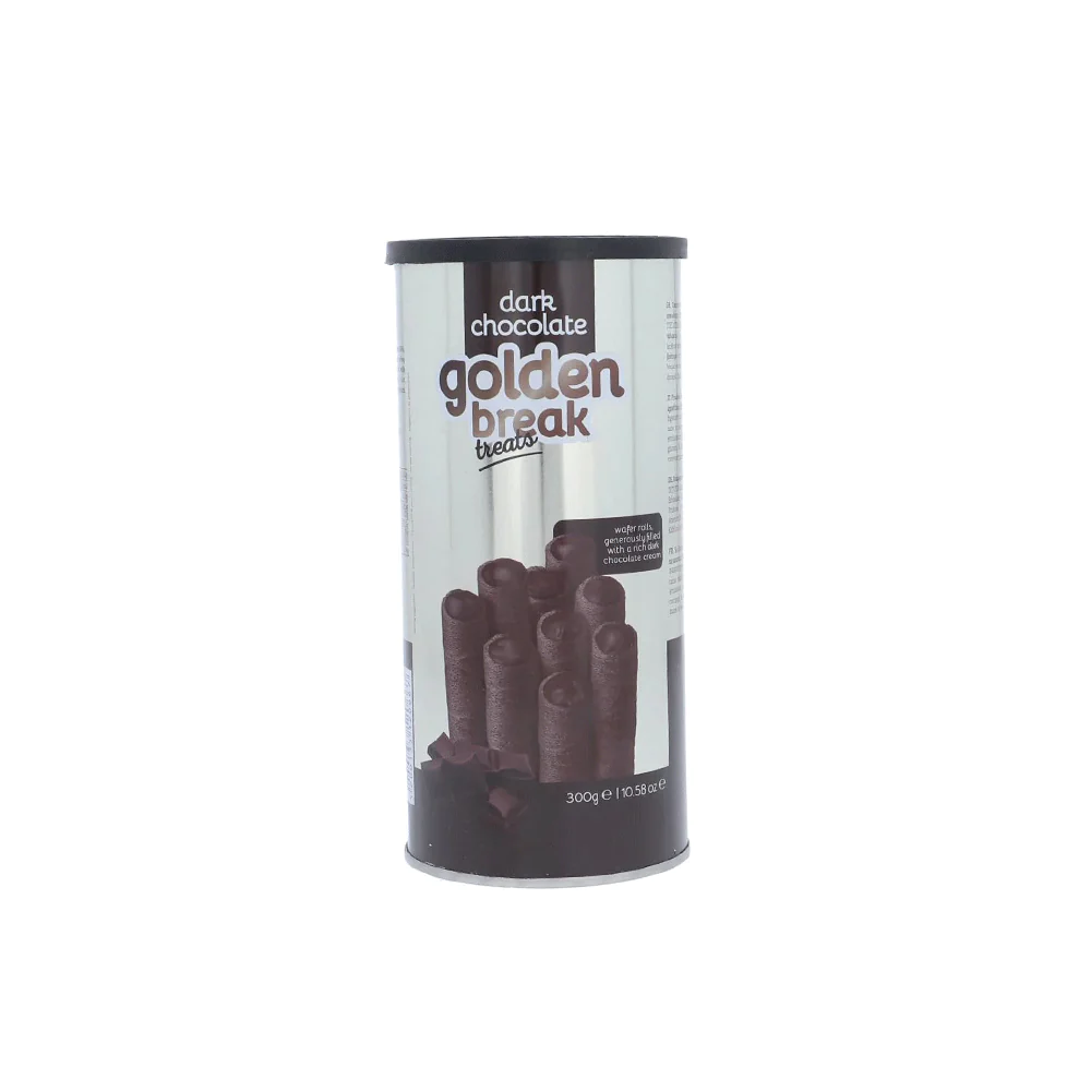 GOLDEN BREAK WAFER TREATS DARK CHOCOLATE TIN 135 GM