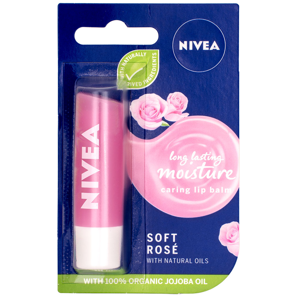 NIVEA LIP BALM SOFT ROSE 4.8 GM