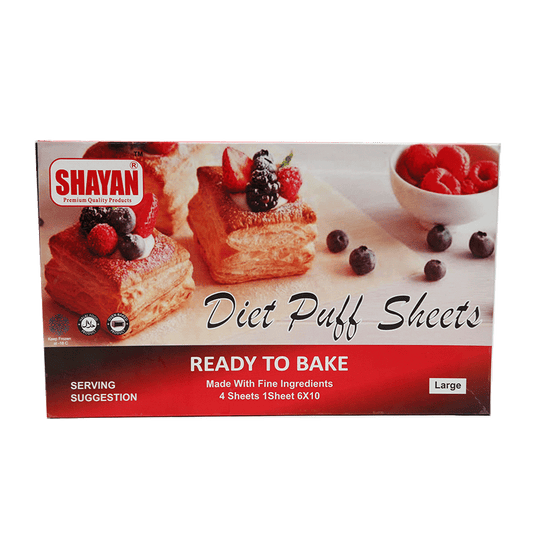 SHAYAN DIET PUFF PASTRY 4 SHEETS 600GM