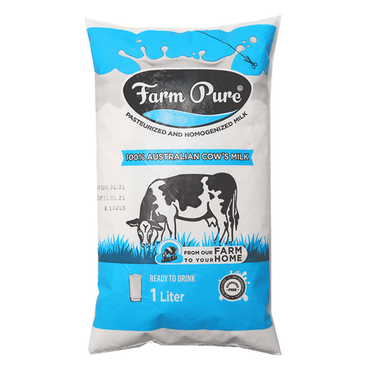 FARM PURE PASTEURIZED MILK POUCH 1LTR