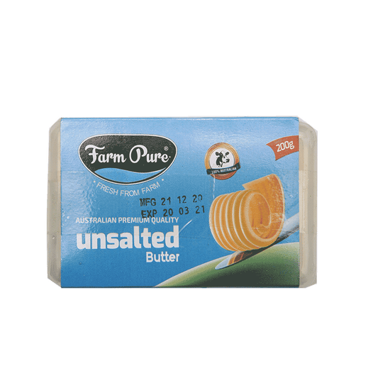 FARM PURE BUTTER UNSALTED 200GM