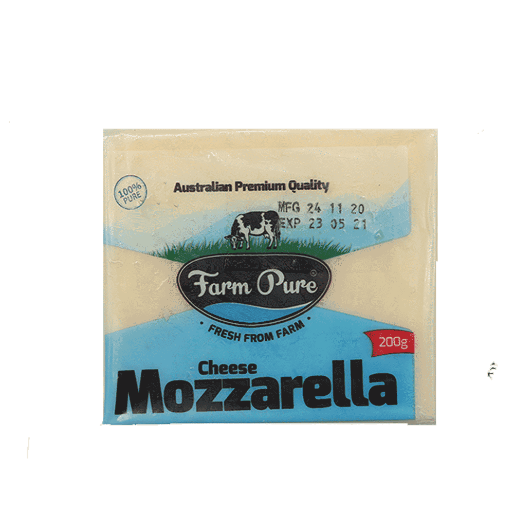 FARM PURE MOZZARELLA CHEESE BLOCK 200GM