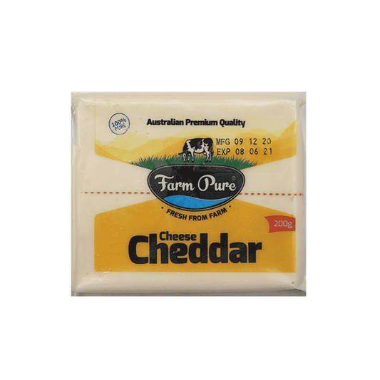 FARM PURE CHEDDAR CHEESE BLOCK 200GM