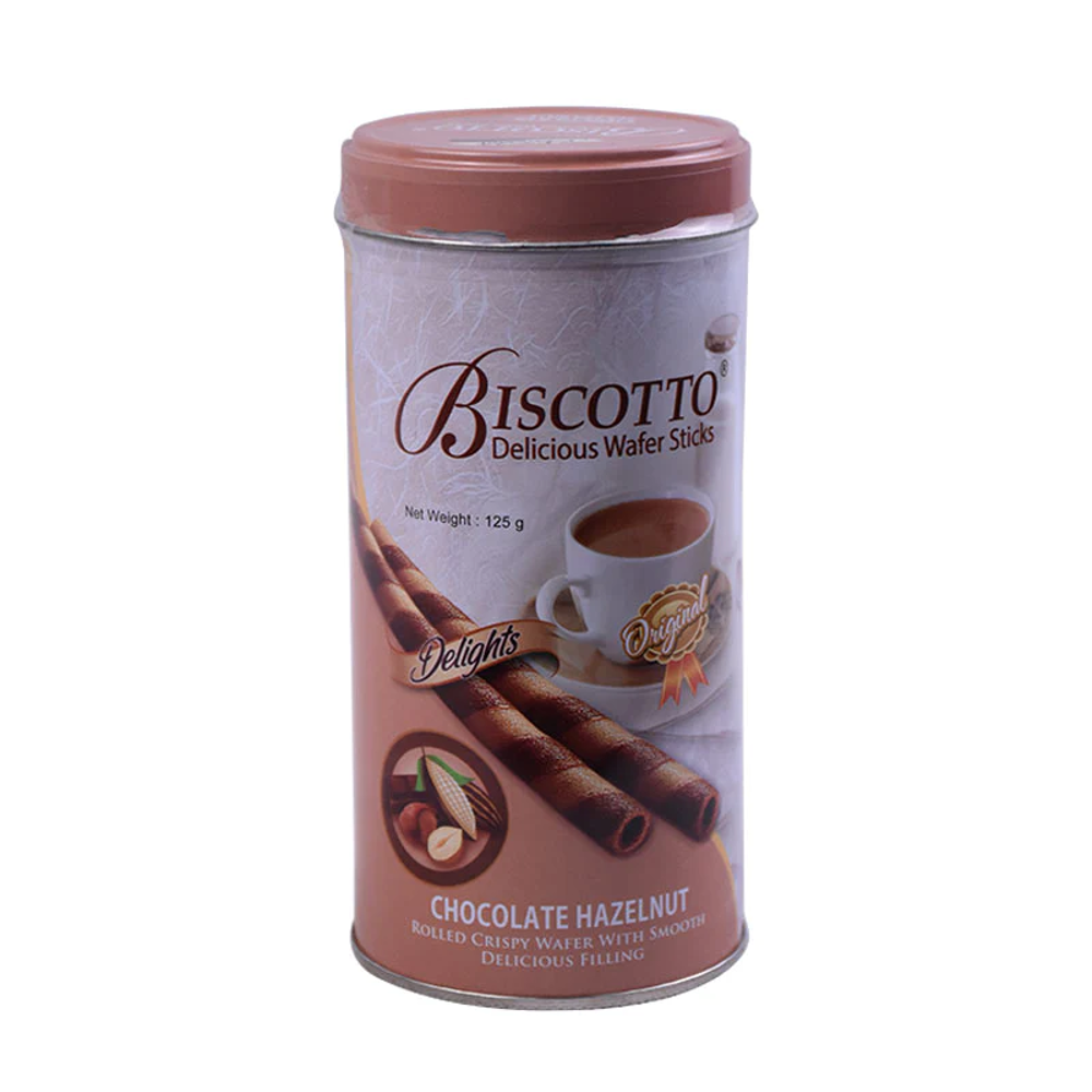 BISCOTTO WAFER STICKS CHOCOLATE DELIGHTS 125 GM