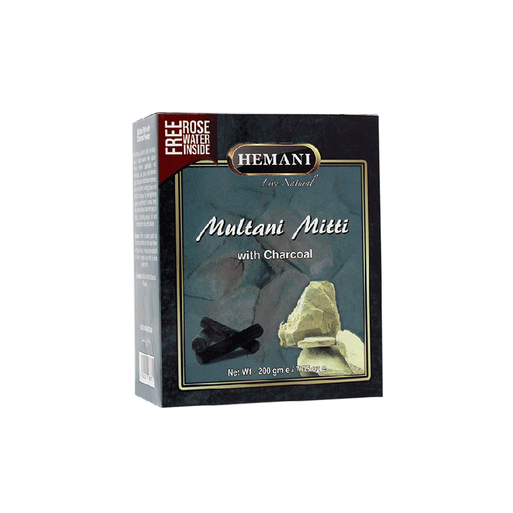 HEMANI MULTANI MITTI WITH CHARCOAL POWDER 200GM