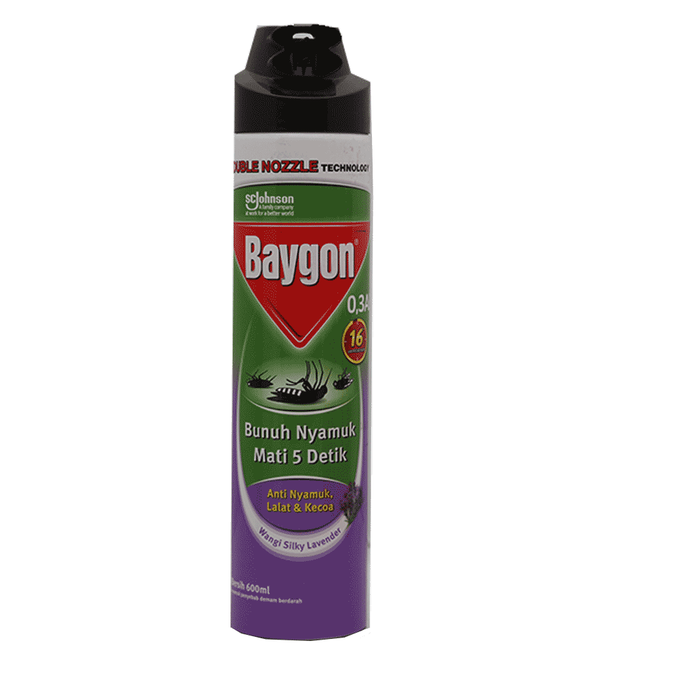 BAYGON INSECT KILLER WANGI SILKY LAVENDER 600 ML