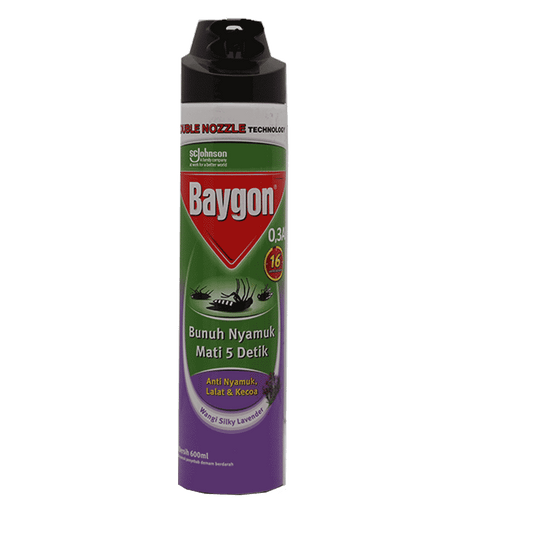 BAYGON INSECT KILLER WANGI SILKY LAVENDER 600 ML