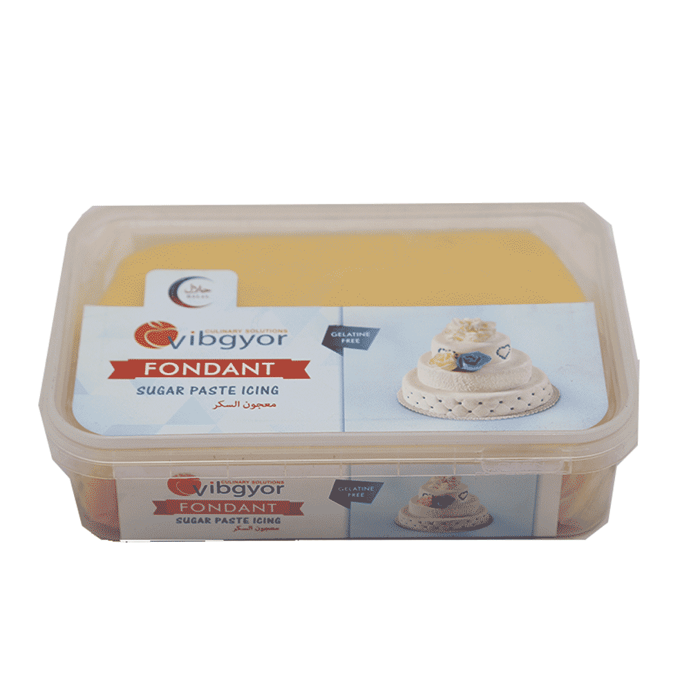 VIBGYOR FONDANT SUGAR PASTE YELLOW 1KG