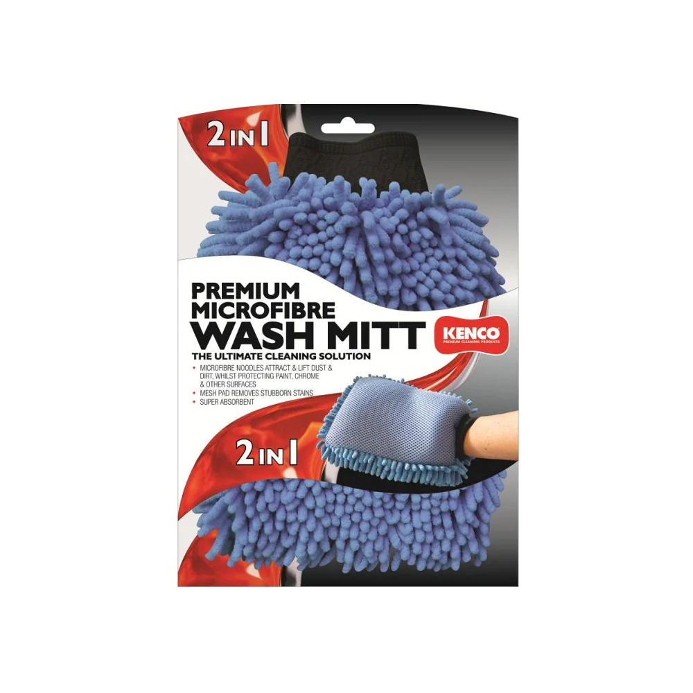 KENCO PREMIUM MICROFIBRE WASH MITT 2IN1