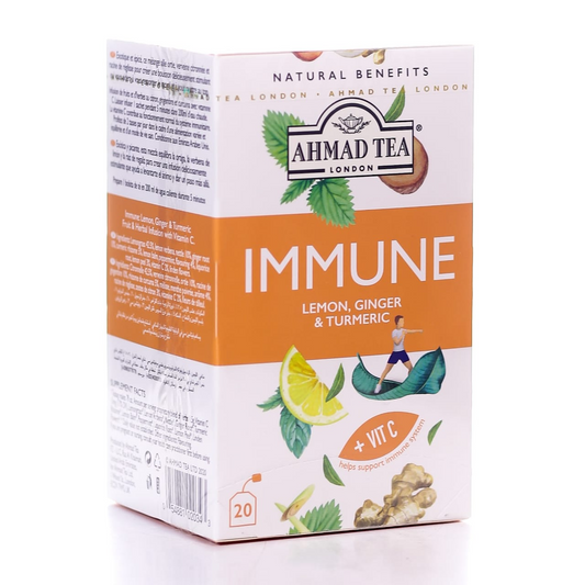 AHMAD TEA BAGS IMMUNE LEMON GINGER & TURMERIC 20S 30 GM