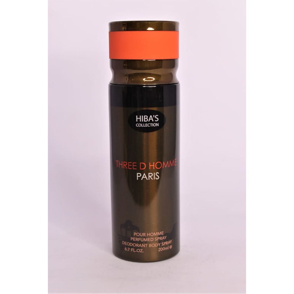 HIBAS COLLECTION DEODORANT THREE D HOMME PARIS 200 ML