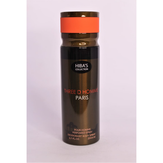 HIBAS COLLECTION DEODORANT THREE D HOMME PARIS 200 ML