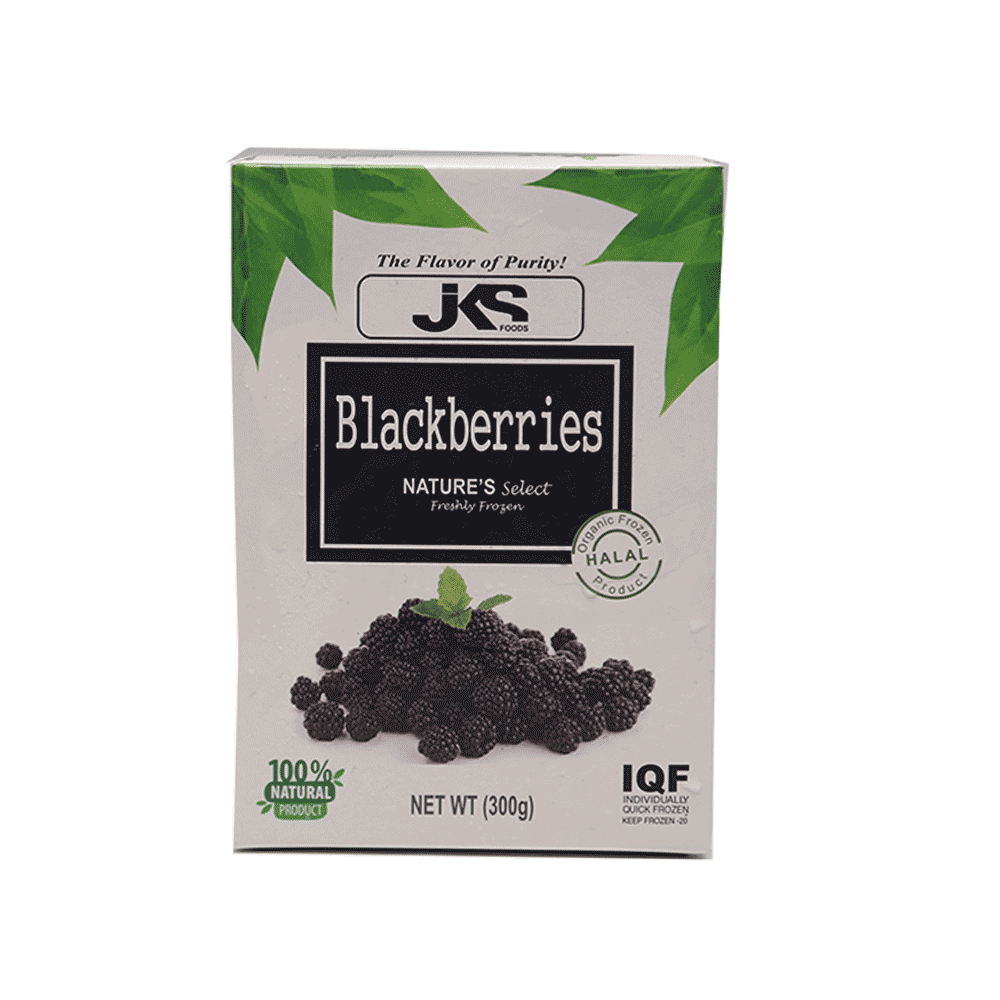 JKS NATURES SELECT FRESHLEY FROZEN BLACKBERRIES BOX 300GM