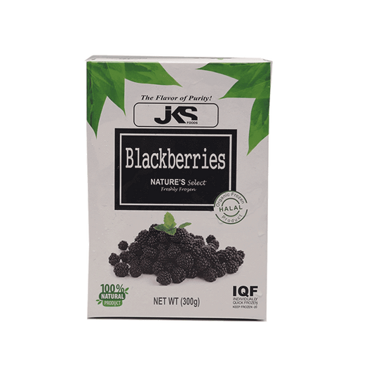 JKS NATURES SELECT FRESHLEY FROZEN BLACKBERRIES BOX 300GM