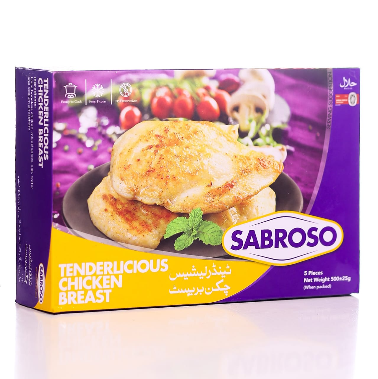 SABROSO TENDERLICIOUS CHICKEN BREAST 500GM