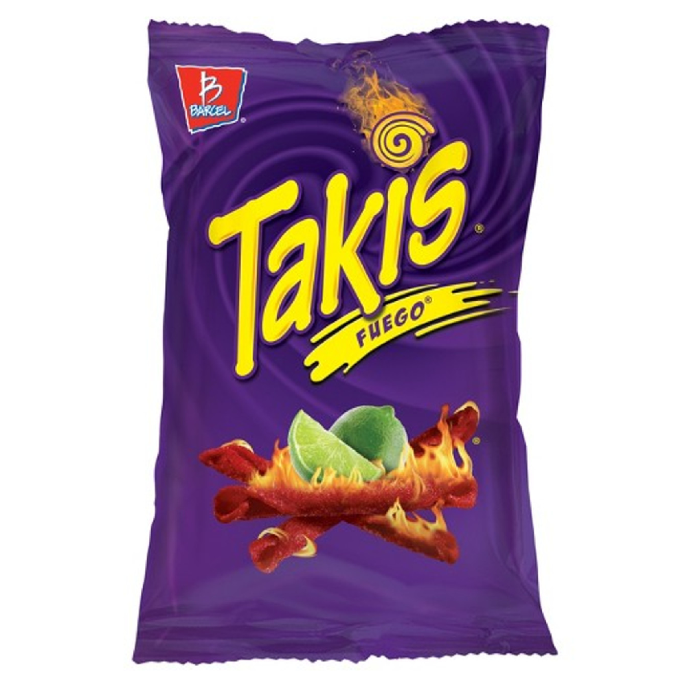 BARCEL TAKIS FUEGO HOT CHILLI PEPPER TORTILLA CHIPS 114GM