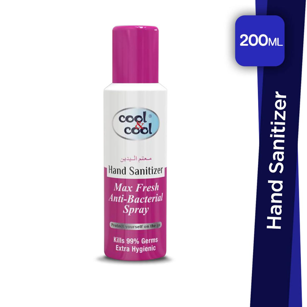 COOL & COOL HAND SANITIZER SPRAY MAX FRESH 200ML