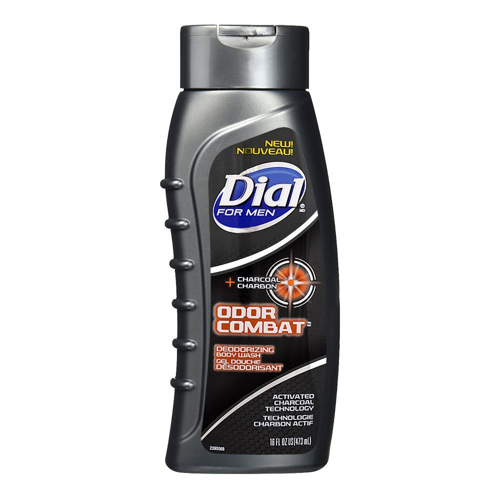 DIAL BODY WASH FOR MEN ODOR COMBAT CHARCOAL 473 ML